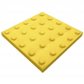 Piso Tátil Alerta Argamassa 25x25x2,5cm Amarelo Podotátil