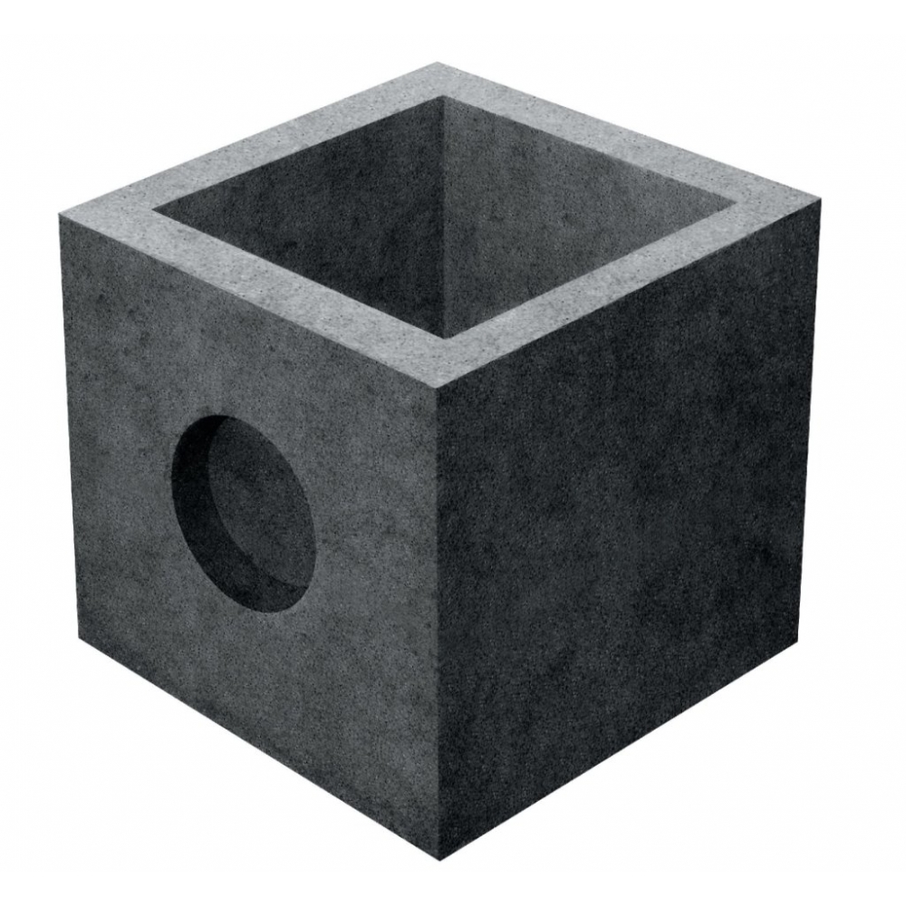 Caixa sem Fundo Concreto 50x50x50cm Cinza Passagem