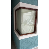 Moldura Lisa Argamassa 20x100x2cm Cinza para Porta e Janela