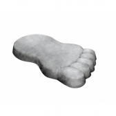 Pisante Pé Esquerdo Concreto 55x29x5cm Cinza Pisadeira