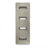 Grelha 4 Furos Concreto 17x50x6cm Cinza Ralo