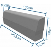 Guia Padrão PMSP Concreto 30x100x15cm Cinza