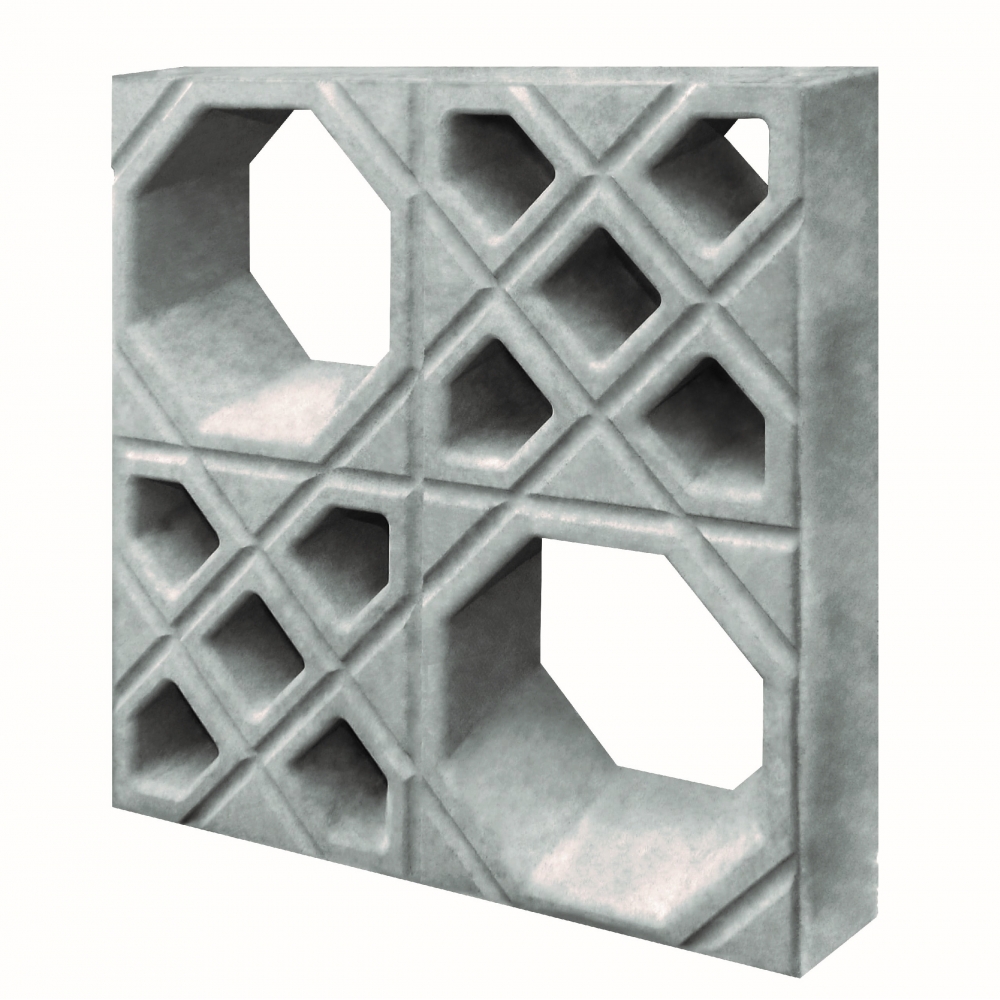 Elemento Vazado Árabe Concreto 39x39x7cm Cinza Cobogó