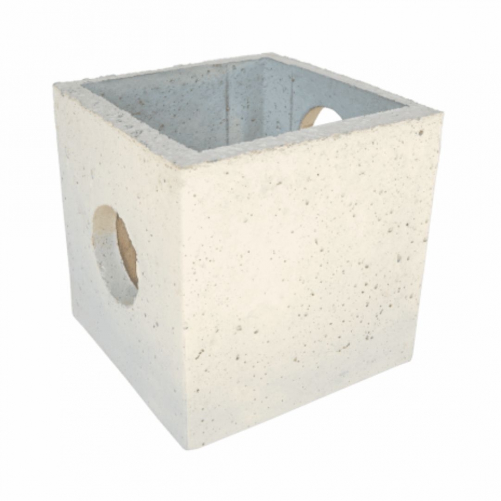 Caixa de Gordura Concreto 40x40x40cm Cinza Esgoto