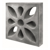 Elemento Vazado Flor Concreto 39x39x7cm Cinza Cobogó