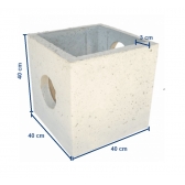 Caixa de Gordura Concreto 40x40x40cm Cinza Esgoto