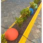 Esfera com Arranque 40cm Concreto Cinza Balizador