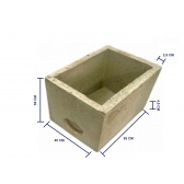 Caixa com Fundo Concreto 55x40x55cm Cinza Esgoto
