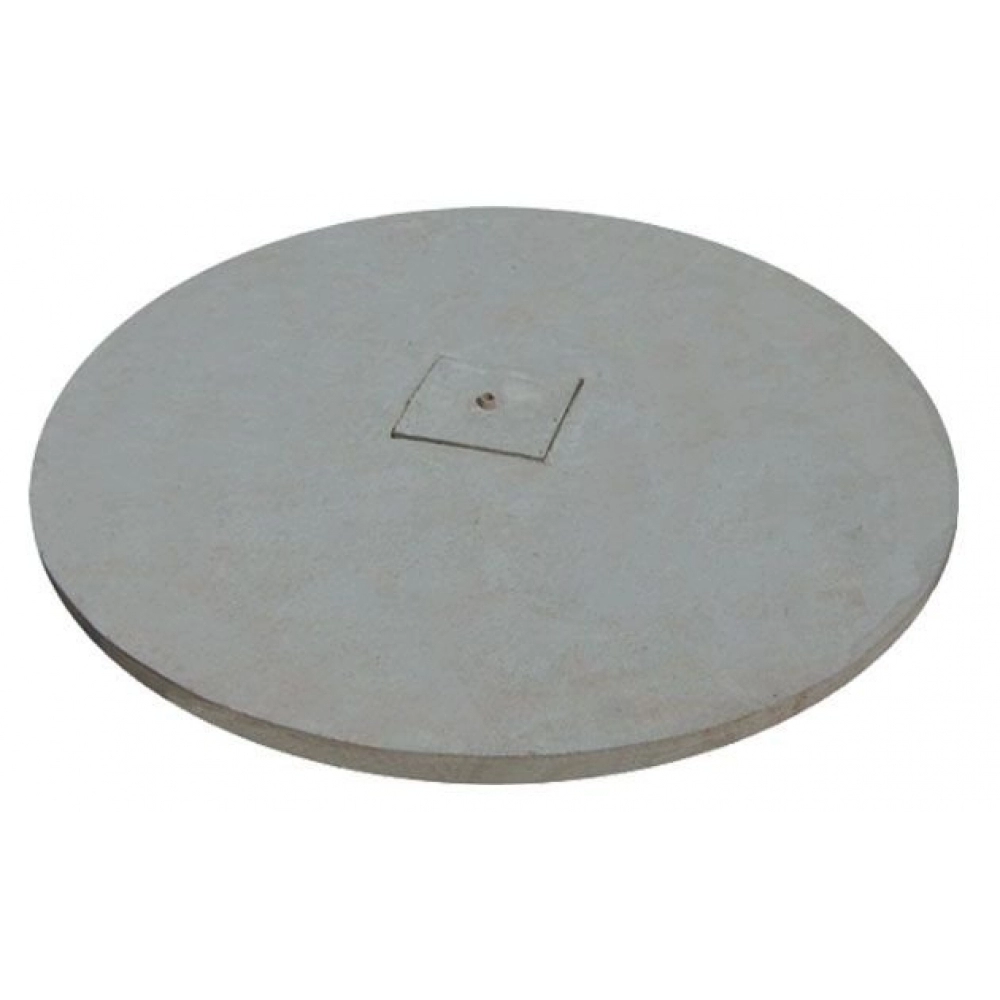 Tampa Redonda Concreto 115x4cm Cinza Tampão