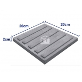 Piso Antiderrapante Argamassa 20x20x2cm Cinza para Rampa