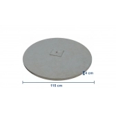 Tampa Redonda Concreto 115x4cm Cinza Tampão