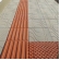 Piso Tátil Alerta Argamassa 25x25x2,5cm Terracota Podotátil
