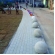 Esfera com Arranque 40cm Concreto Cinza Balizador