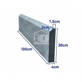 Guia Jardim Concreto 20x100x4cm Cinza