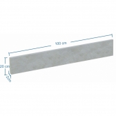Moldura Lisa Argamassa 20x100x2cm Cinza para Porta e Janela