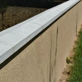 Rufo com Pingadeira em Argamassa 3x25x100cm Cinza Capa para Muro