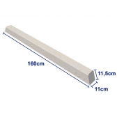 Bate Roda Grande Concreto 160x11x11,5cm Cinza Limitador de Vagas