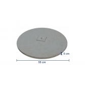Tampa Redonda Concreto 55x5cm Cinza Tampão