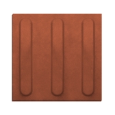 Piso Tátil Direcional Argamassa 25x25x2,5cm Terracota Podotátil