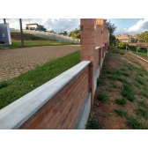 Rufo com Pingadeira em Argamassa 2x20x100cm Cinza Capa para Muro