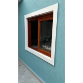 Moldura Lisa Argamassa 20x100x2cm Cinza para Porta e Janela