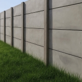 Muro Pré-Moldado Concreto 2m de Altura Cinza - Metro Linear