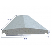 Rufo com Pingadeira em Argamassa 2x20x100cm Cinza Capa para Muro