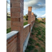 Rufo com Pingadeira em Argamassa 2x30x100cm Cinza Capa para Muro
