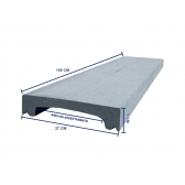 Rufo com Pingadeira em Argamassa 5x27x100cm Cinza Capa para Muro